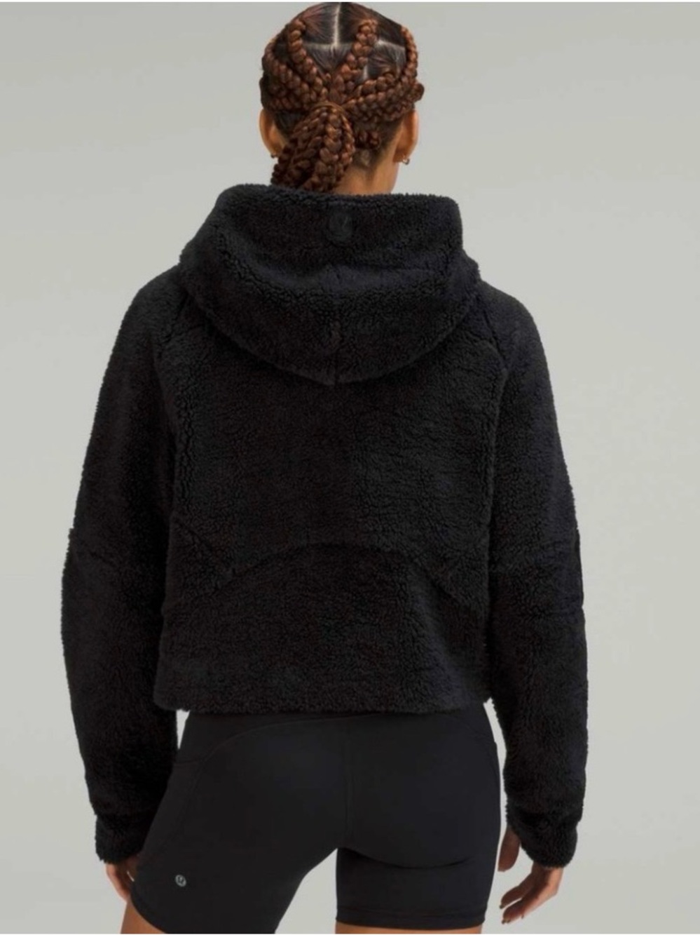NWOT! Lululemon Teddy Black Fleece Scuba 1/2 zip Hoodie Pullover Jacket xs s - Picture 2 of 8